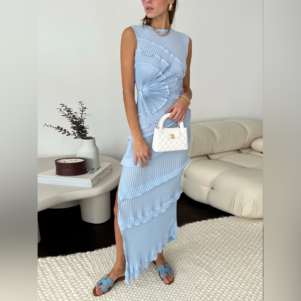 Georgia Hardinge - THE OPAL DRESS in Blue, Size UK 16 / US 12, tags on